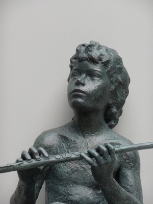 Bronze Skulptur eines Jungen, Daniele Trebucchi