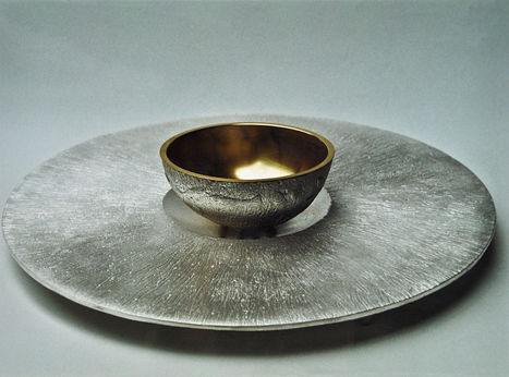 Abendmahl Gefässe aus Bronze vergoldet und versilbert