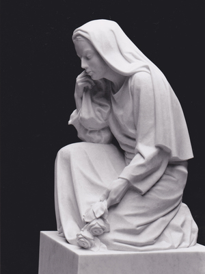 Madonna Grabmal Skulptur aus Marmor, Daniele Trebucchi