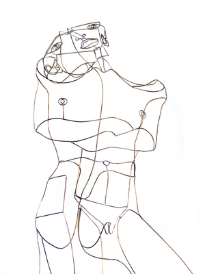 Frauenfigur, Messingdraht, Daniele Trebucchi
