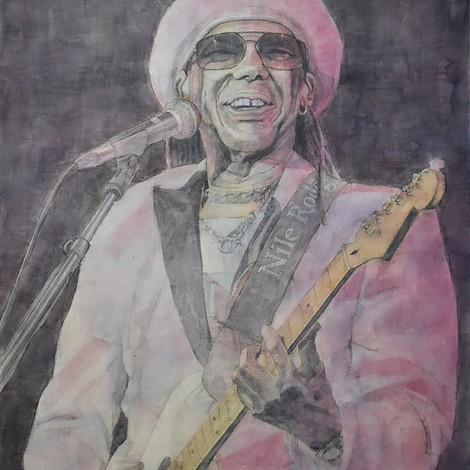 Gemälde Portrait Nile Rodgers